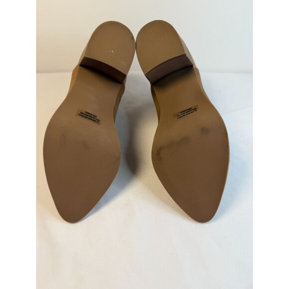 Dolce Vita Fig Womens Size 9 Cognac/Gold Snakeskin Ankle Booties Block Heel - Picture 10 of 13